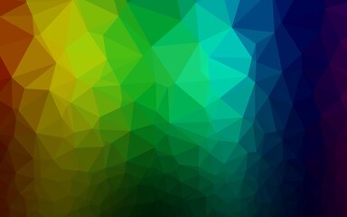 Dark Multicolor, Rainbow vector polygonal pattern. Brand new colorful illustration in with gradient. Completely new template for your business design.