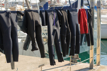 Surf suits dry in the sun