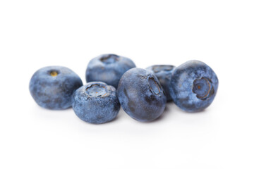 heap of blueberries isolated on white background