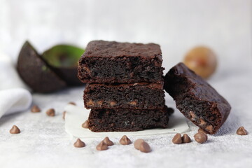 Delicious chocolate avocado brownie