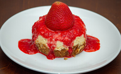 cheesecake personal con fresa