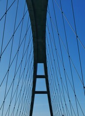 Fototapeta premium Fehmarnsundbrücke vor blauem Himmel