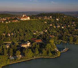 Famous Tihany Abbey at lake Balaton, Hungary