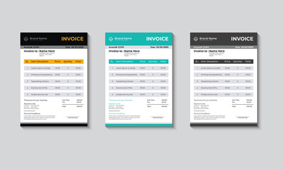 Modern Invoice Design Template 