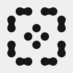 Abstract Cross Pattern Dots Logo generative computational art illustration