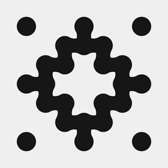 Abstract Cross Pattern Dots Logo generative computational art illustration