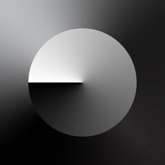 grey minimal abstract background with circle and gradient