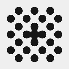 Abstract Cross Pattern Dots Logo generative computational art illustration
