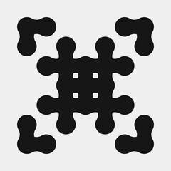 Abstract Cross Pattern Dots Logo generative computational art illustration