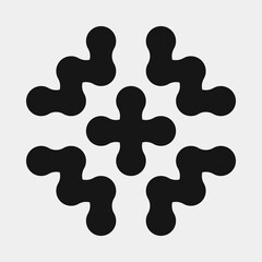 Abstract Cross Pattern Dots Logo generative computational art illustration