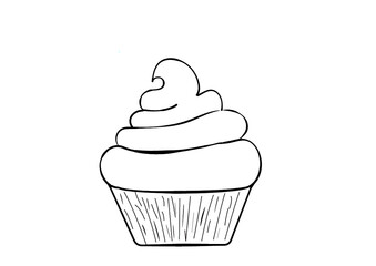 cupcake with cream