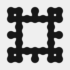 Abstract Cross Pattern Dots Logo generative computational art illustration