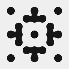 Abstract Cross Pattern Dots Logo generative computational art illustration