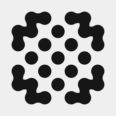 Abstract Cross Pattern Dots Logo generative computational art illustration