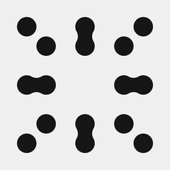 Abstract Cross Pattern Dots Logo generative computational art illustration