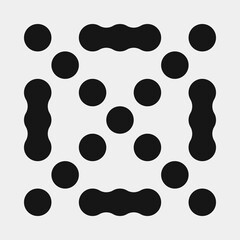 Abstract Cross Pattern Dots Logo generative computational art illustration