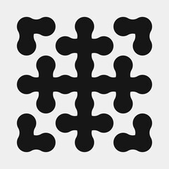 Abstract Cross Pattern Dots Logo generative computational art illustration
