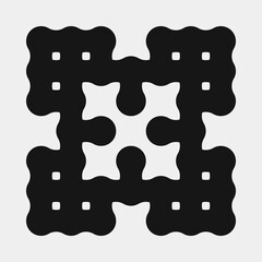 Abstract Cross Pattern Dots Logo generative computational art illustration