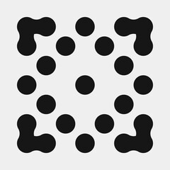 Abstract Cross Pattern Dots Logo generative computational art illustration