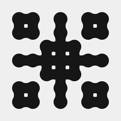 Obraz premium Abstract Cross Pattern Dots Logo generative computational art illustration