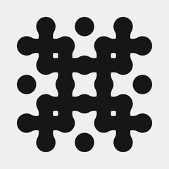 Abstract Cross Pattern Dots Logo generative computational art illustration