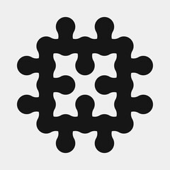 Abstract Cross Pattern Dots Logo generative computational art illustration