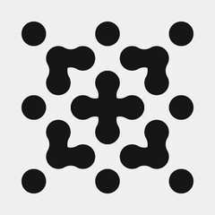 Abstract Cross Pattern Dots Logo generative computational art illustration