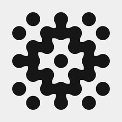 Abstract Cross Pattern Dots Logo generative computational art illustration