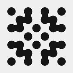 Abstract Cross Pattern Dots Logo generative computational art illustration