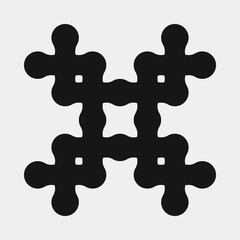Abstract Cross Pattern Dots Logo generative computational art illustration