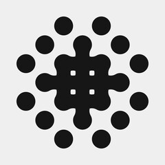 Abstract Cross Pattern Dots Logo generative computational art illustration