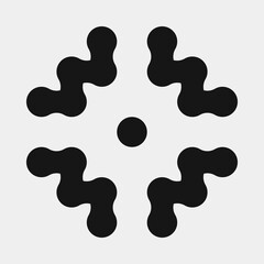 Abstract Cross Pattern Dots Logo generative computational art illustration