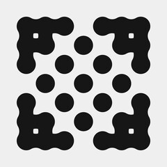 Abstract Cross Pattern Dots Logo generative computational art illustration