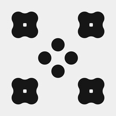 Abstract Cross Pattern Dots Logo generative computational art illustration