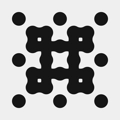 Abstract Cross Pattern Dots Logo generative computational art illustration
