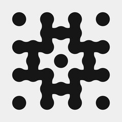 Abstract Cross Pattern Dots Logo generative computational art illustration