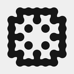 Abstract Cross Pattern Dots Logo generative computational art illustration