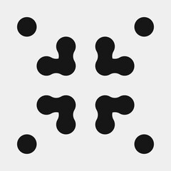 Abstract Cross Pattern Dots Logo generative computational art illustration