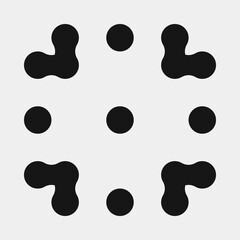 Abstract Cross Pattern Dots Logo generative computational art illustration