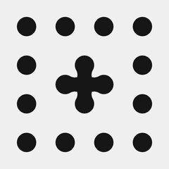 Abstract Cross Pattern Dots Logo generative computational art illustration