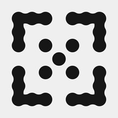 Abstract Cross Pattern Dots Logo generative computational art illustration