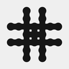 Abstract Cross Pattern Dots Logo generative computational art illustration