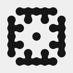 Abstract Cross Pattern Dots Logo generative computational art illustration