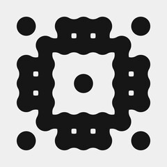 Abstract Cross Pattern Dots Logo generative computational art illustration