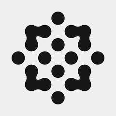 Abstract Cross Pattern Dots Logo generative computational art illustration