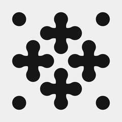 Abstract Cross Pattern Dots Logo generative computational art illustration