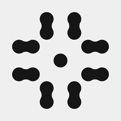 Abstract Cross Pattern Dots Logo generative computational art illustration