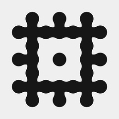 Abstract Cross Pattern Dots Logo generative computational art illustration