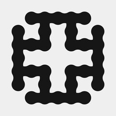 Abstract Cross Pattern Dots Logo generative computational art illustration