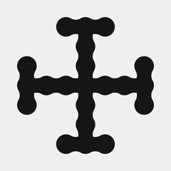 Abstract Cross Pattern Dots Logo generative computational art illustration